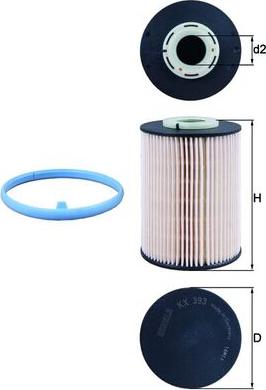 MAHLE KX 393D - Паливний фільтр autozip.com.ua