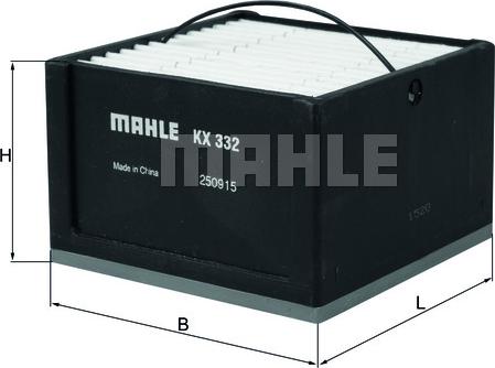 MAHLE KX 332 - Паливний фільтр autozip.com.ua