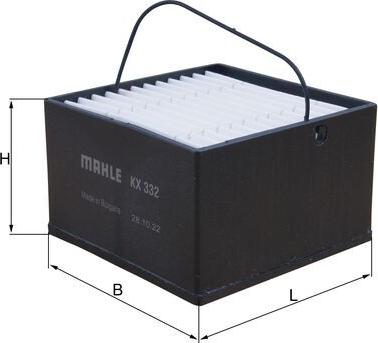 MAHLE KX 332 - Паливний фільтр autozip.com.ua