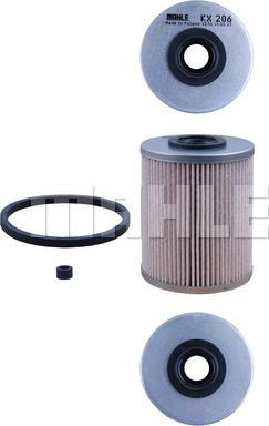 MAHLE KX 206D - Паливний фільтр autozip.com.ua