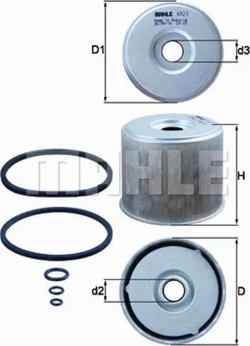 MAHLE KX 23D - Паливний фільтр autozip.com.ua