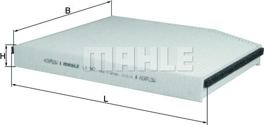 MAHLE LA 947 - Фільтр, повітря у внутрішній простір autozip.com.ua