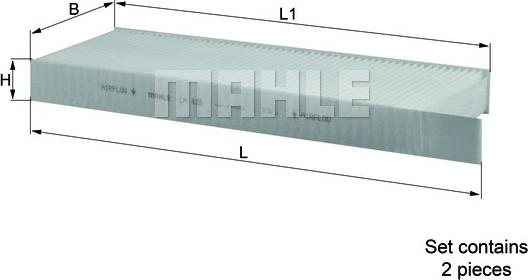 MAHLE LA 428/S - Фільтр, повітря у внутрішній простір autozip.com.ua