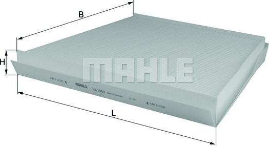 MAHLE LA 156/1 - Фільтр, повітря у внутрішній простір autozip.com.ua