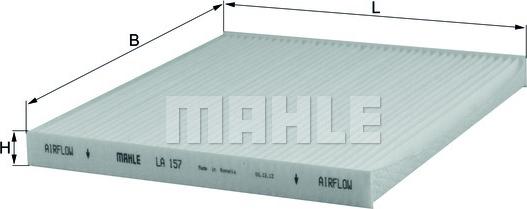 MAHLE LA 157 - Фільтр, повітря у внутрішній простір autozip.com.ua