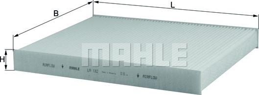MAHLE LA 182 - Фільтр, повітря у внутрішній простір autozip.com.ua