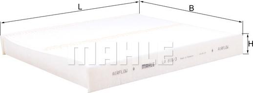 MAHLE LA 816/3 - Фільтр, повітря у внутрішній простір autozip.com.ua