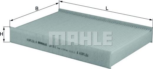 MAHLE LA 811 - Фільтр, повітря у внутрішній простір autozip.com.ua
