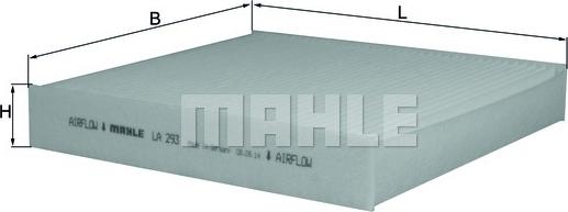 MAHLE LA 293 - Фільтр, повітря у внутрішній простір autozip.com.ua