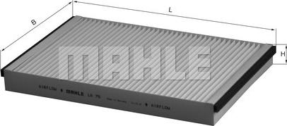 MAHLE LA 75 - Фільтр, повітря у внутрішній простір autozip.com.ua