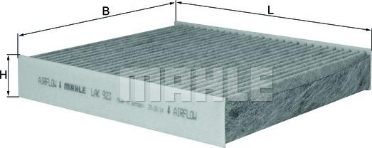MAHLE LAK 923 - Фільтр, повітря у внутрішній простір autozip.com.ua