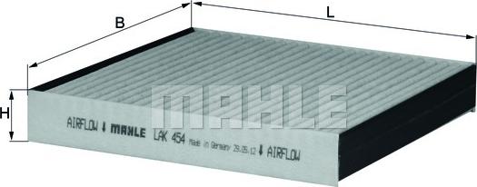 MAHLE LAK 454 - Фільтр, повітря у внутрішній простір autozip.com.ua