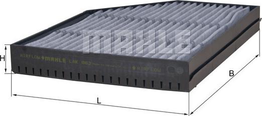 MAHLE LAK 863 - Фільтр, повітря у внутрішній простір autozip.com.ua