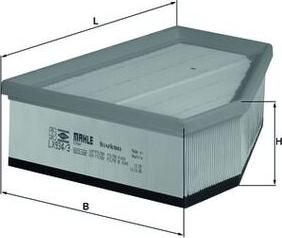 MAHLE LX 934/3 - Повітряний фільтр autozip.com.ua