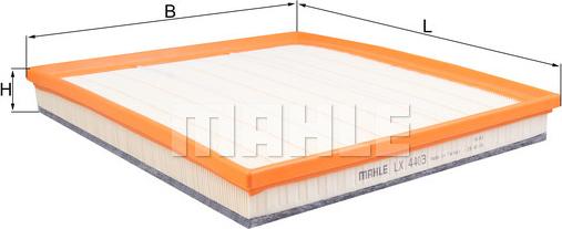 MAHLE LX 4403 - Повітряний фільтр autozip.com.ua
