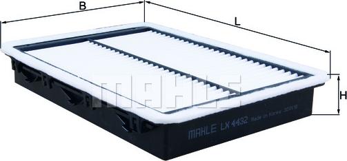 MAHLE LX 4432 - Повітряний фільтр autozip.com.ua
