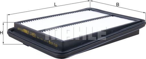 MAHLE LX 4551 - Повітряний фільтр autozip.com.ua