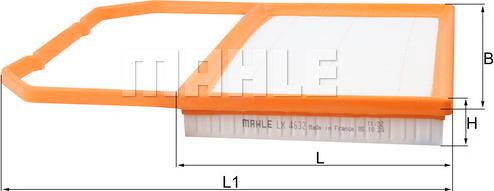 MAHLE LX 4632 - Повітряний фільтр autozip.com.ua