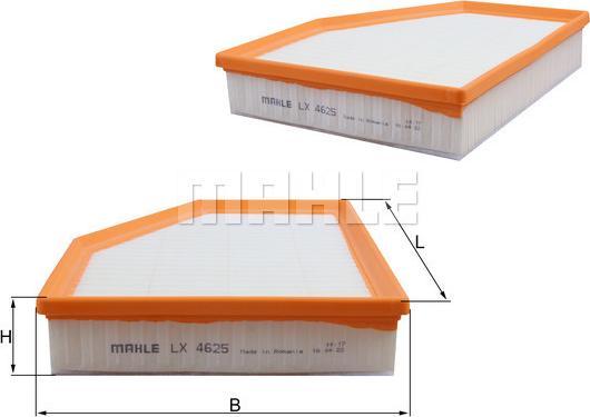 MAHLE LX 4625 - Повітряний фільтр autozip.com.ua