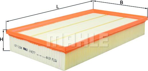 MAHLE LX 4077 - Повітряний фільтр autozip.com.ua