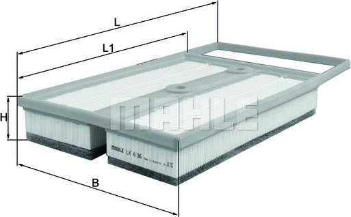 MAHLE LX 4136 - Повітряний фільтр autozip.com.ua