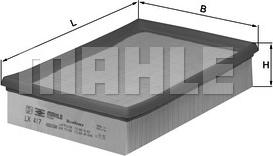 MAHLE LX 417 - Повітряний фільтр autozip.com.ua