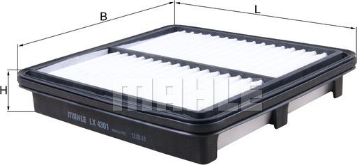 MAHLE LX 4301 - Повітряний фільтр autozip.com.ua