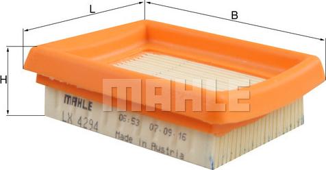 MAHLE LX 4294 - Повітряний фільтр autozip.com.ua