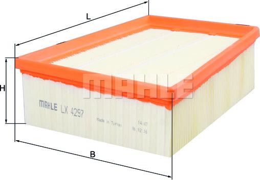 MAHLE LX 4297 - Повітряний фільтр autozip.com.ua