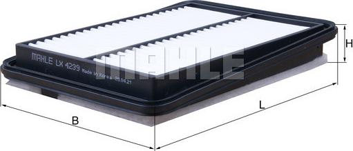 MAHLE LX 4239 - Повітряний фільтр autozip.com.ua