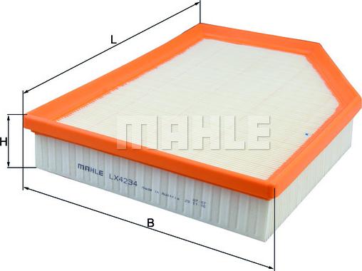 MAHLE LX 4234 - Повітряний фільтр autozip.com.ua
