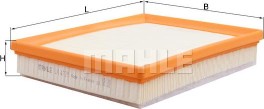 MAHLE LX 4729 - Повітряний фільтр autozip.com.ua