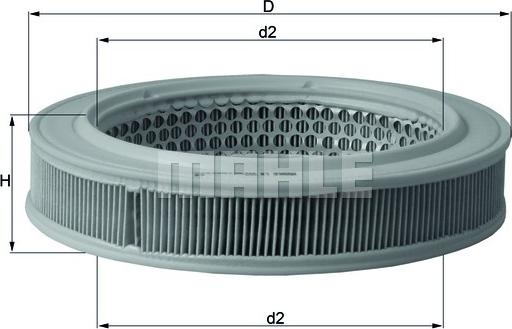MAHLE LX 552 - Повітряний фільтр autozip.com.ua