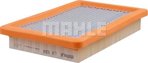 MAHLE LX 534 - Повітряний фільтр autozip.com.ua