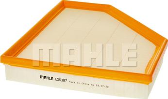 MAHLE LX 5387 - Повітряний фільтр autozip.com.ua