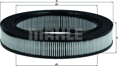 MAHLE LX 69 - Повітряний фільтр autozip.com.ua
