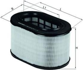 MAHLE LX 669 - Повітряний фільтр autozip.com.ua