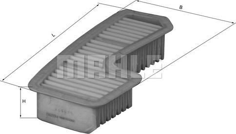 MAHLE LX 1936 - Повітряний фільтр autozip.com.ua