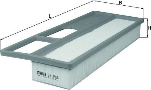 MAHLE LX 1920 - Повітряний фільтр autozip.com.ua