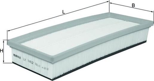 MAHLE LX 1452 - Повітряний фільтр autozip.com.ua