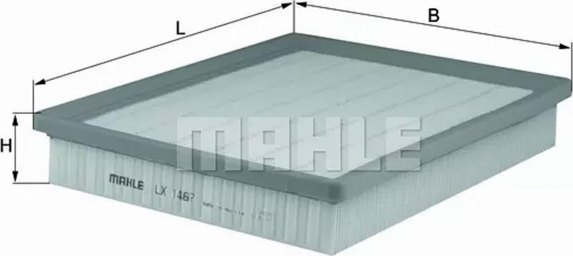 MAHLE LX 1467 - Повітряний фільтр autozip.com.ua