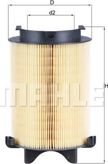MAHLE LX 1566 - Повітряний фільтр autozip.com.ua