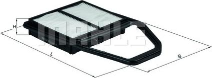 MAHLE LX 1562 - Повітряний фільтр autozip.com.ua