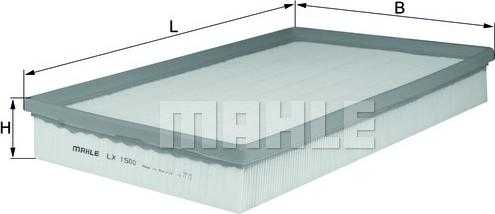 MAHLE LX 1500 - Повітряний фільтр autozip.com.ua