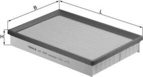 MAHLE LX 1572 - Повітряний фільтр autozip.com.ua