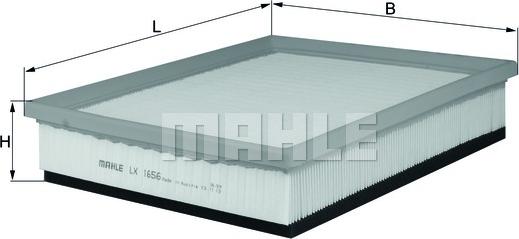 MAHLE LX 1656 - Повітряний фільтр autozip.com.ua