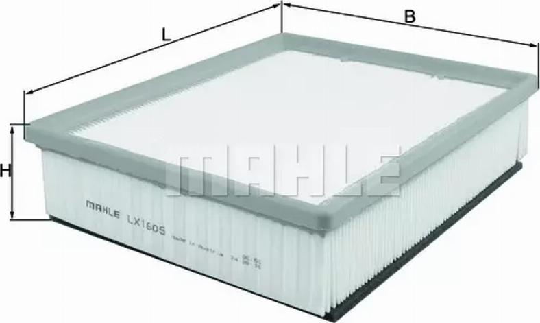 MAHLE LX 1605 - Повітряний фільтр autozip.com.ua
