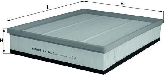 MAHLE LX 1602 - Повітряний фільтр autozip.com.ua