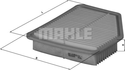MAHLE LX 1613 - Повітряний фільтр autozip.com.ua