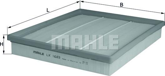 MAHLE LX 1683 - Повітряний фільтр autozip.com.ua